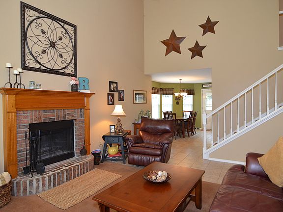 Brick fireplace to stay warm