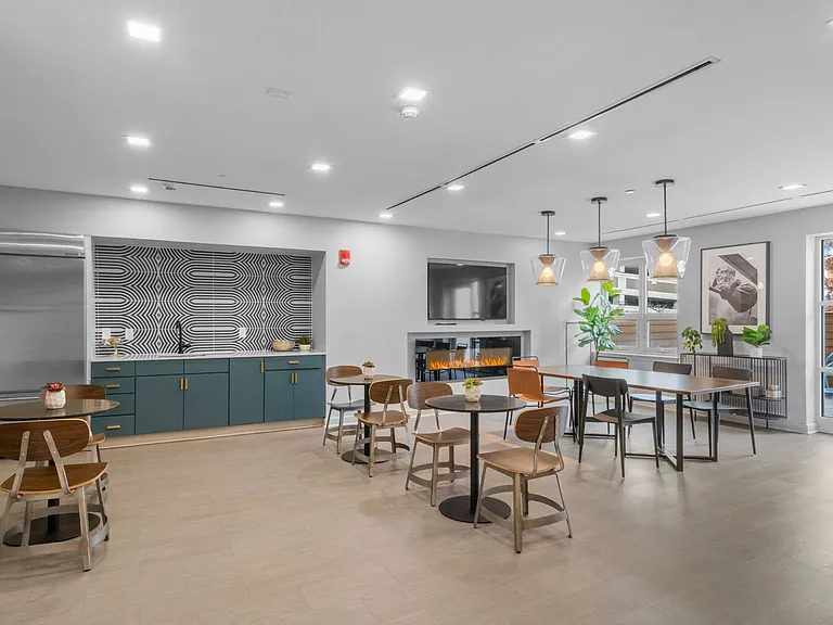 Resident Lounge at The Amelia Apartments in Quincy, MA