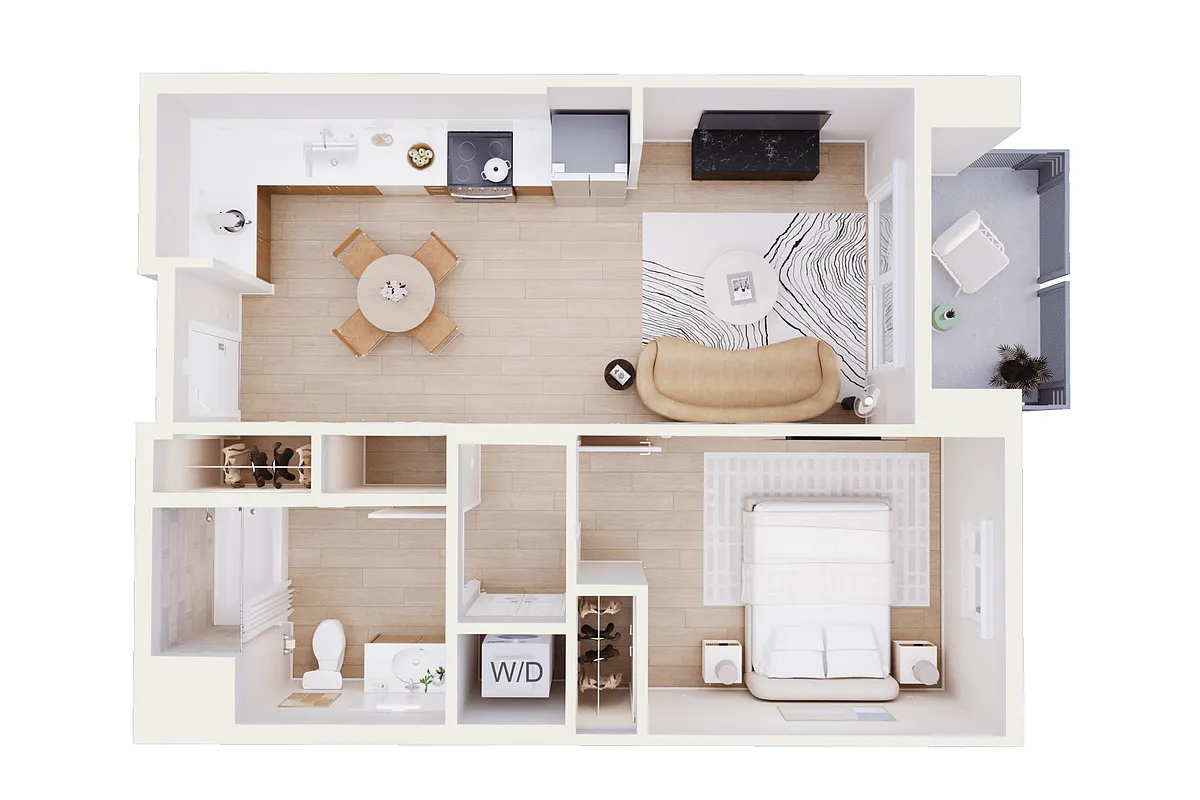 Floor plan D-1 Bedroom