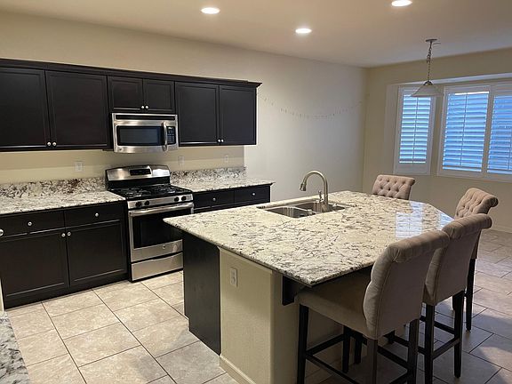 Kitchen area feat. large island