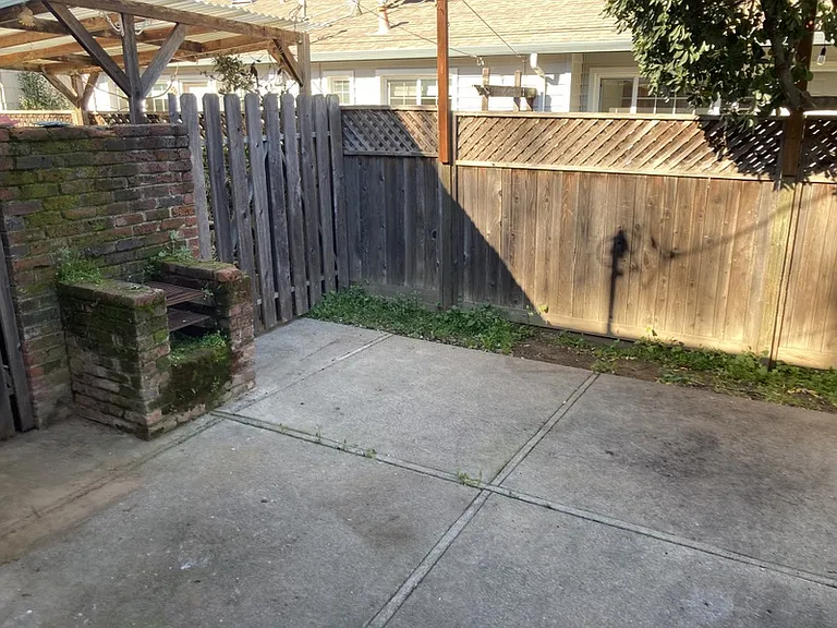 Private backyard.