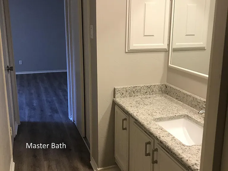 Master bath going into bedroom