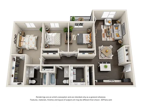 Floor plan Ag Three Bed