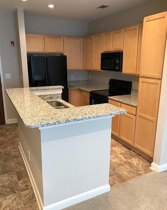 New granite counter tops and double sink