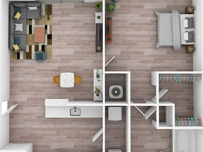 1 Bedroom | 1 Bath | 566 SF 1 Bedroom | 1 Bath | 566 SF