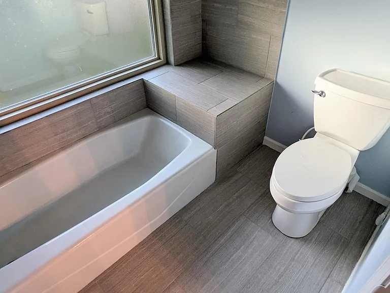 Modern Tub & Shower in the master bedroom.