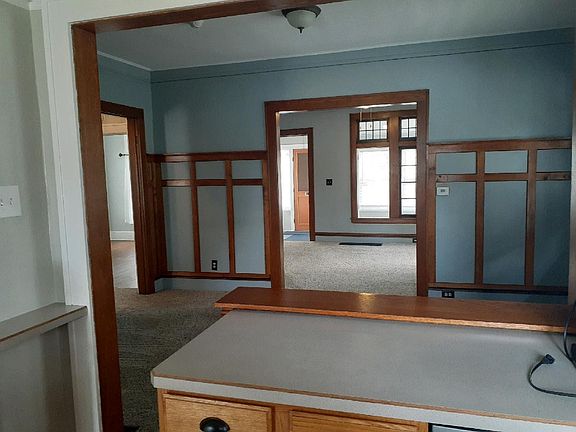 View from kitchen through DR,LR to front porch.