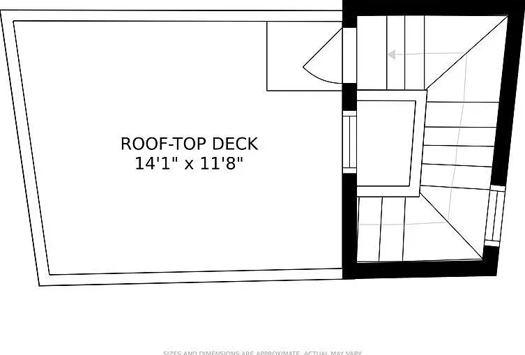 Fourth floor private roof top deck