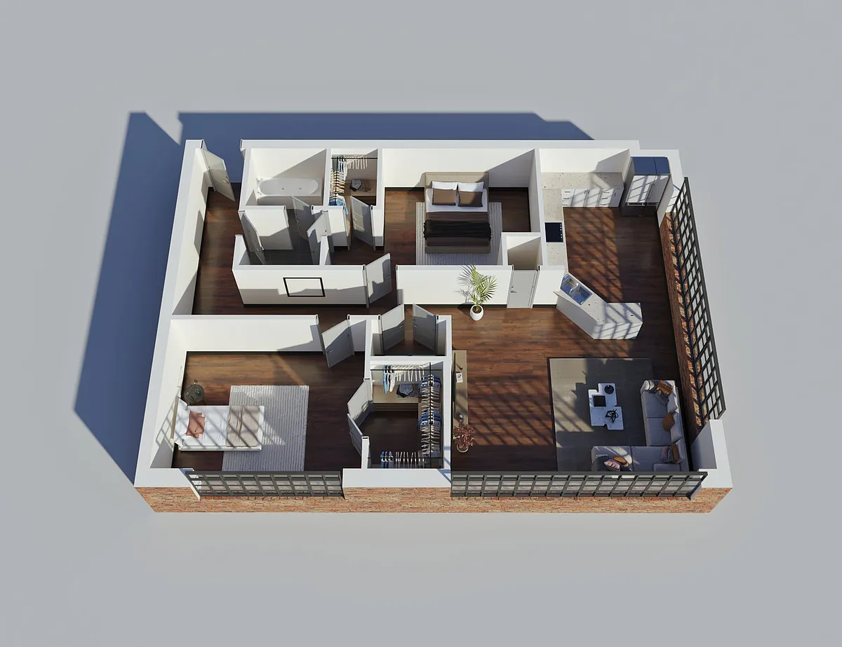 Floor plan Premier Loft - 4 BDR, 2 BTH | ONE FEMALE SPOT