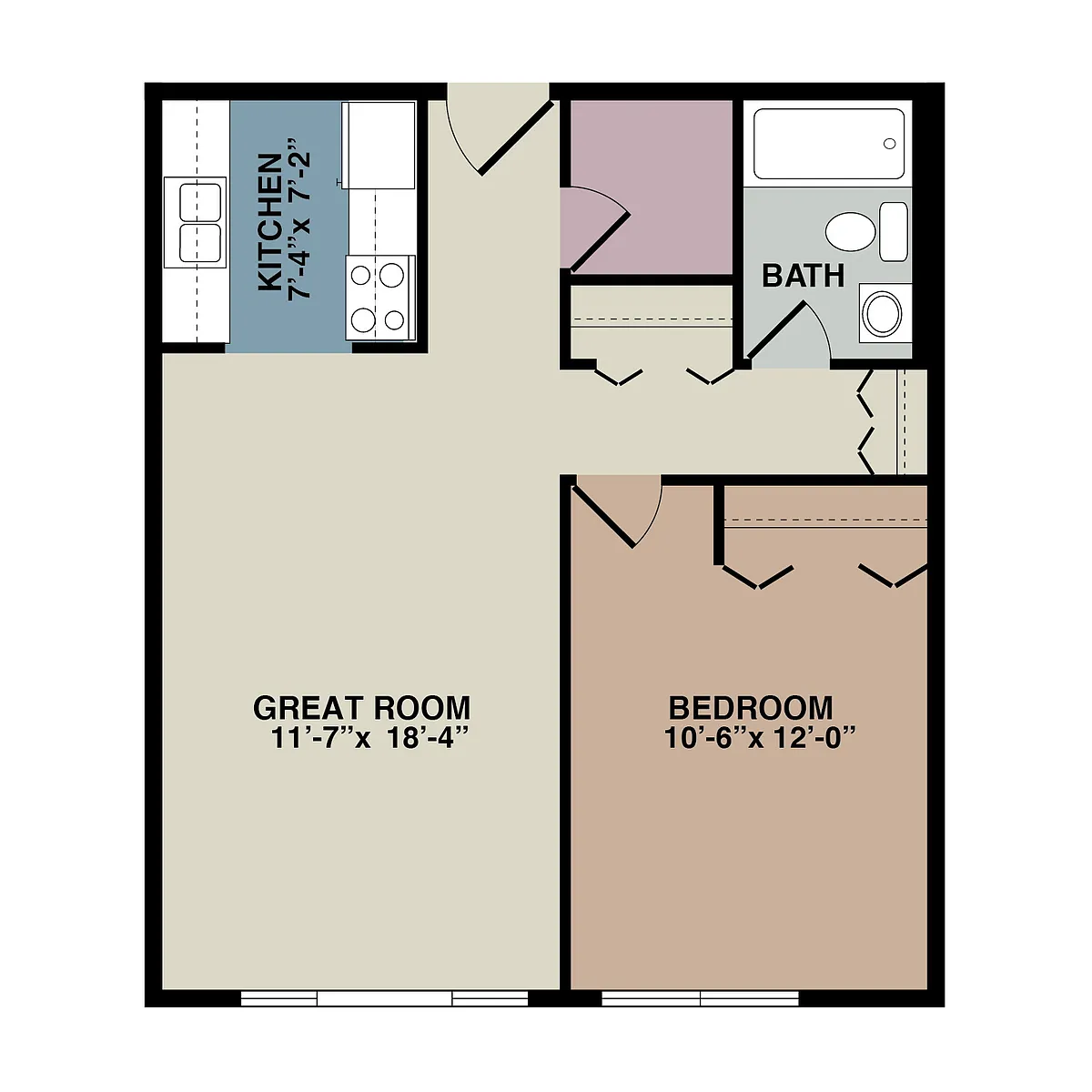 Floor plan 1 Bedroom
