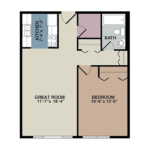 Floor plan 1 Bedroom