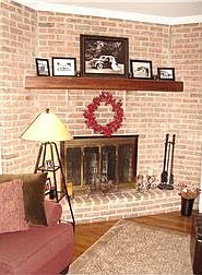 Wood burning fireplace