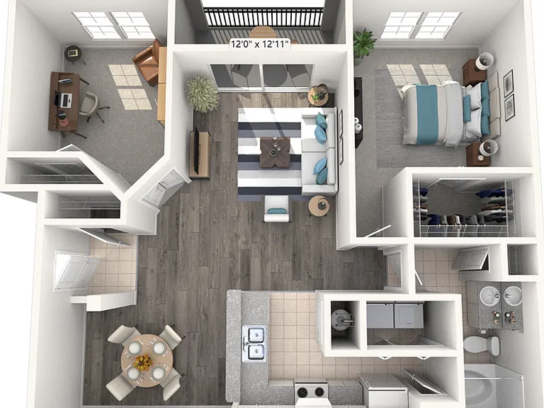 B1 - 2 BR, 1BA, 972 sf B1 - 2 BR, 1BA, 972 sf