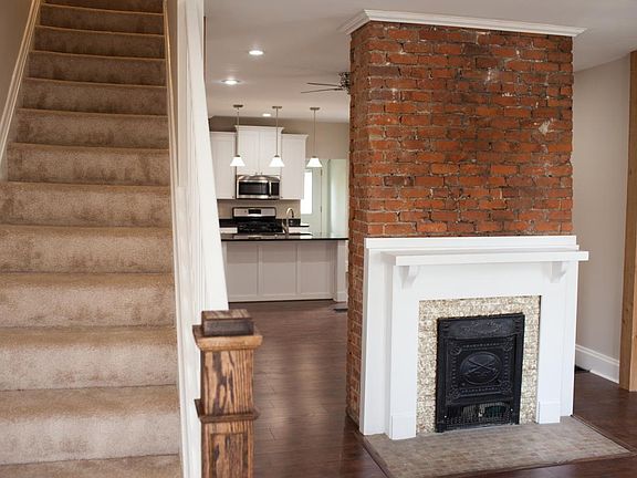 Open floor plan, lots of exposed brick!