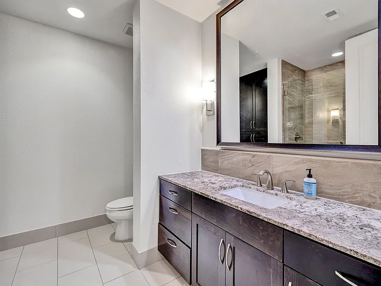 A modern bathroom that keeps things simple and refined.