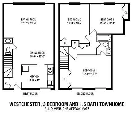 Floor plan Westchester Townhome