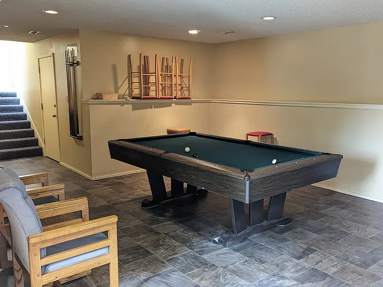 Pool table in Clubhouse