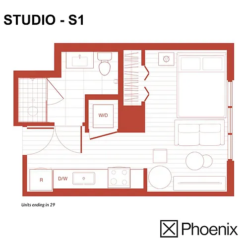 Floor plan Studio - S1