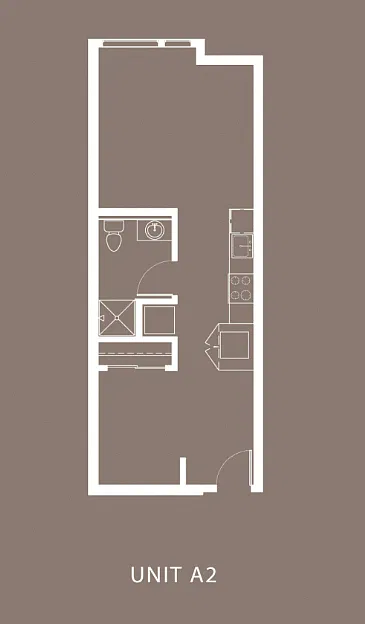 Floor plan Open 1 Bed B
