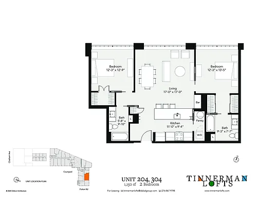 Floor plan 2 Bedrooms, 2 Bathrooms
