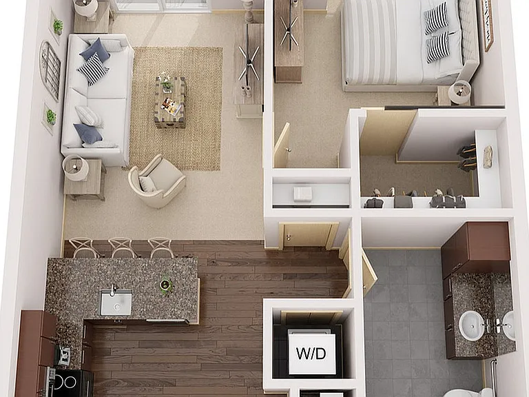 Floor Plan B1.1 | Elan | Apartments in Fitchburg, WI Floor Plan B1.1 | Elan | Apartments in Fitchburg, WI
