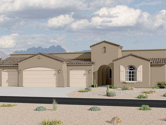 Spanish Elevation - 4 Car Garage Option