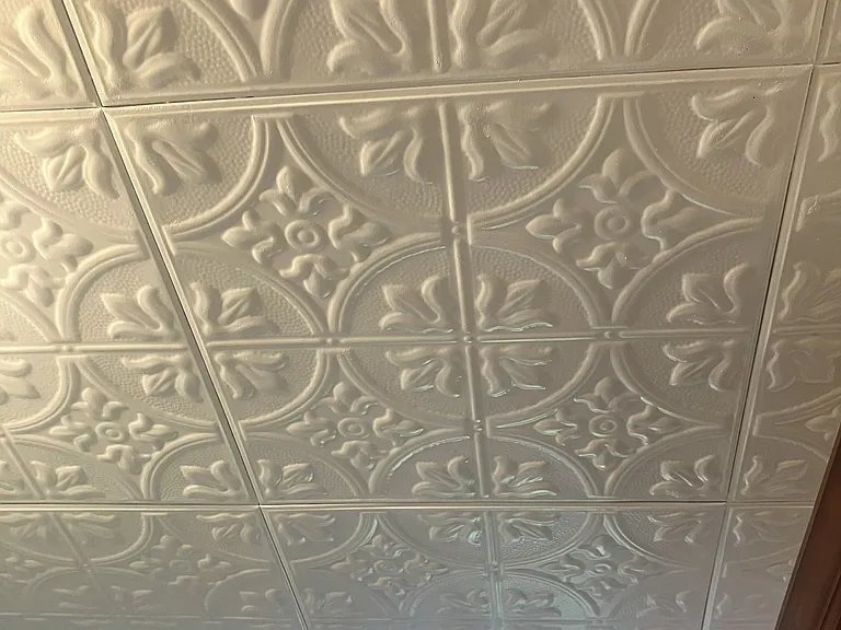 Bathroom tin ceiling