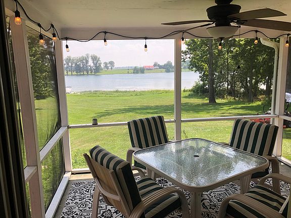 screened in porch, lakeside