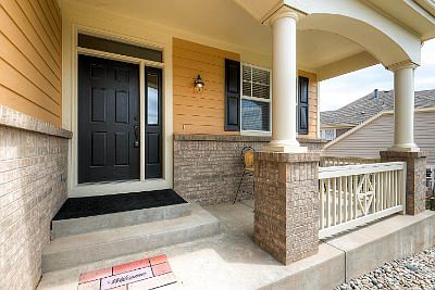 Inviting covered front porch