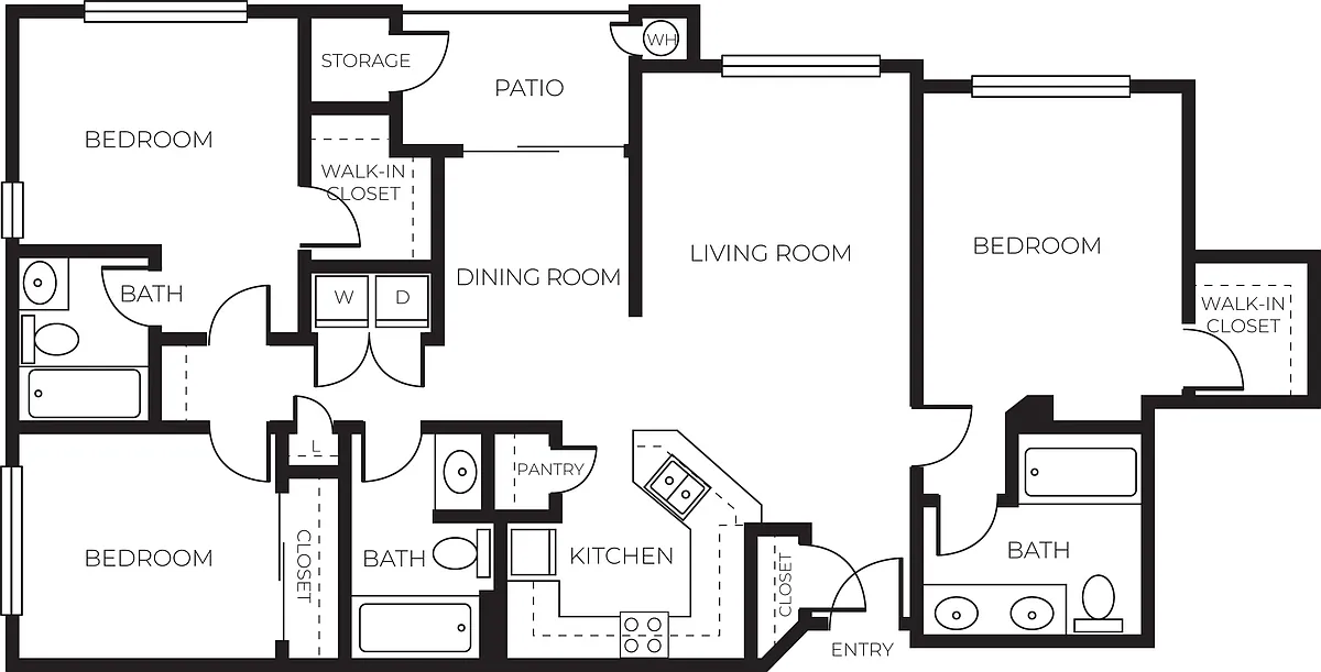 Floor plan Three Bedroom