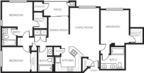 Floor plan Three Bedroom