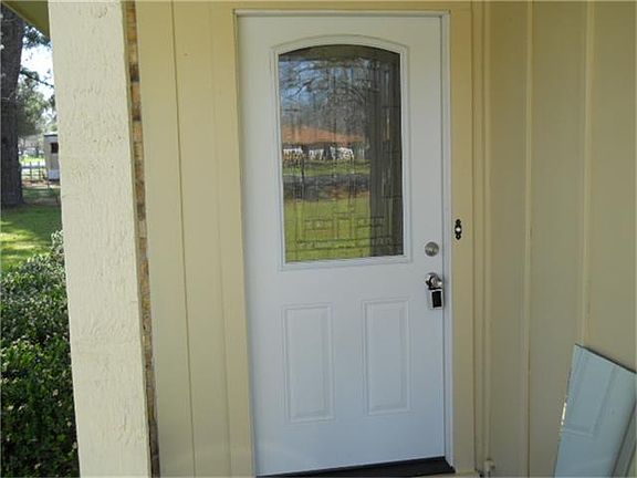 View of the front door.