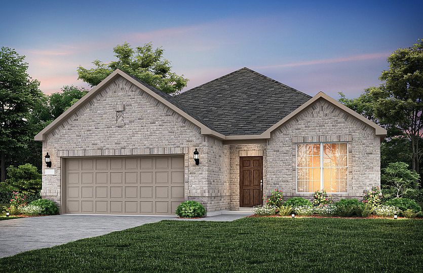 Exterior 31, with stone accents and a 2-car garage with extra storage space