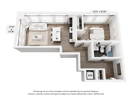 Floor plan 1 Bedroom 1 Bathroom | 679