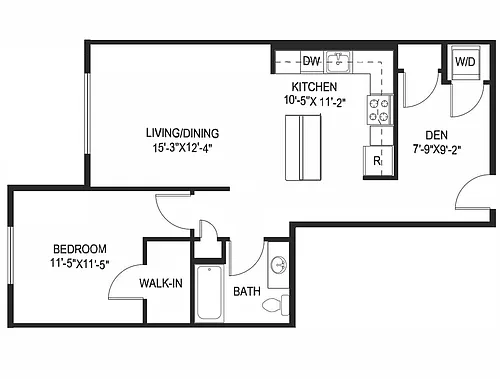 Floor plan A6D - Without Balcony
