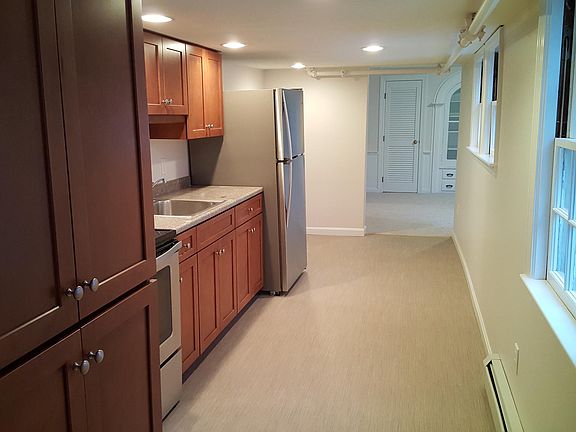 Handsome cabinets with stainless appliances