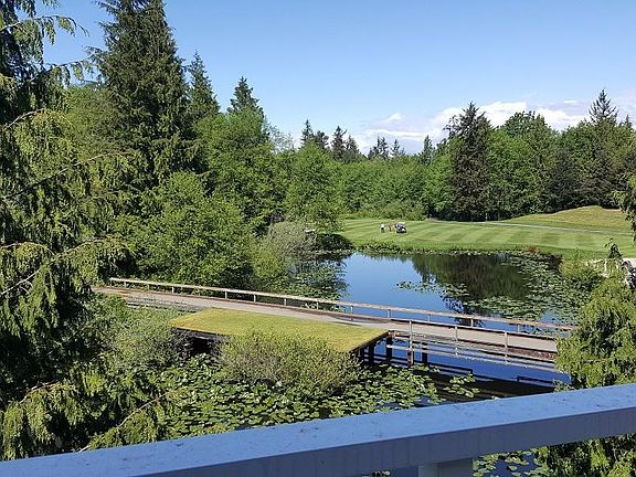 golf course view from a balcony