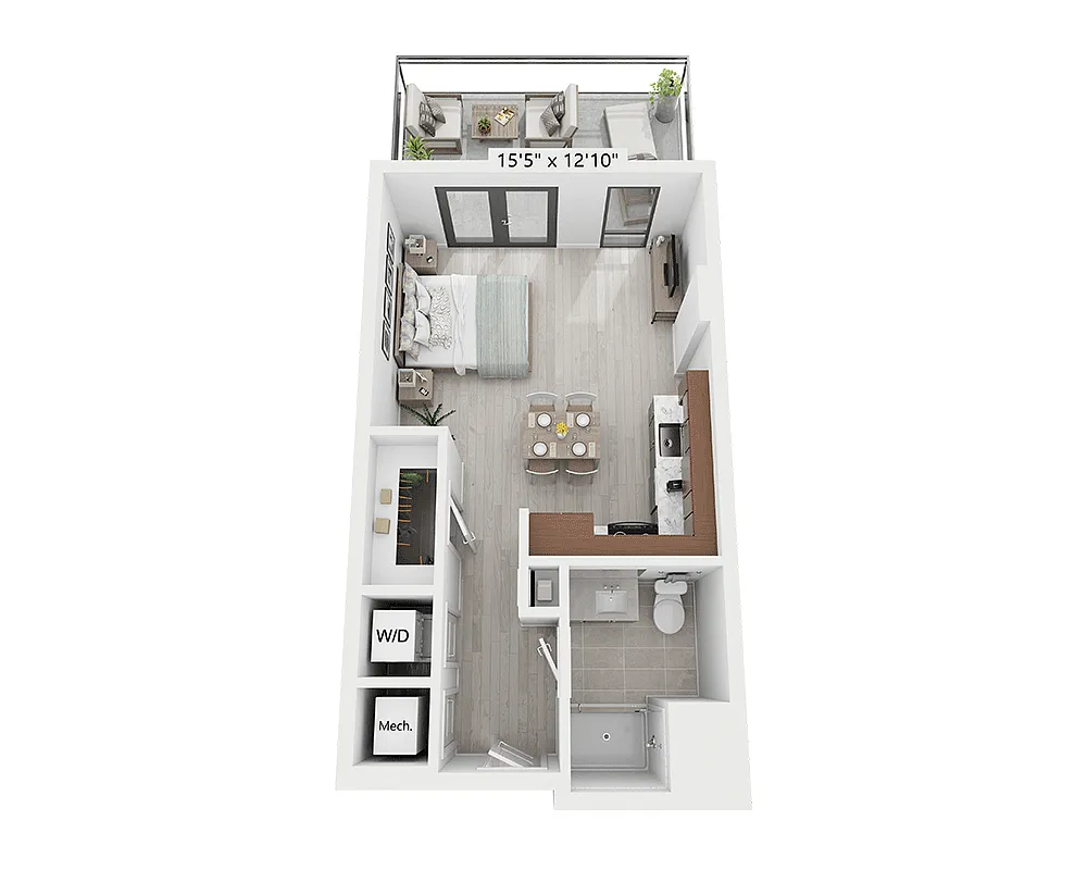 Floor plan Studio - E1A