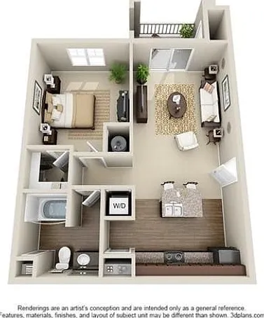 1 Bedroom | 1 Bath | 744 SF 1 Bedroom | 1 Bath | 744 SF