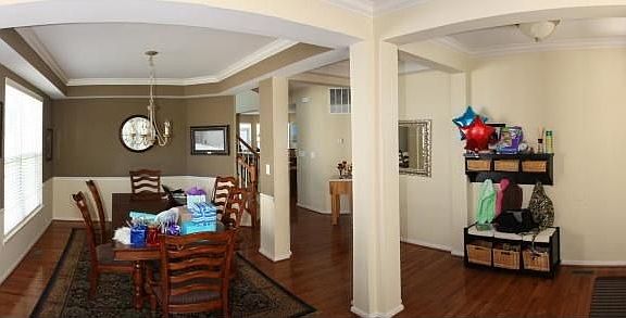 entry way & formal dining room