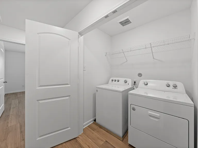 The washer and dryer are included.