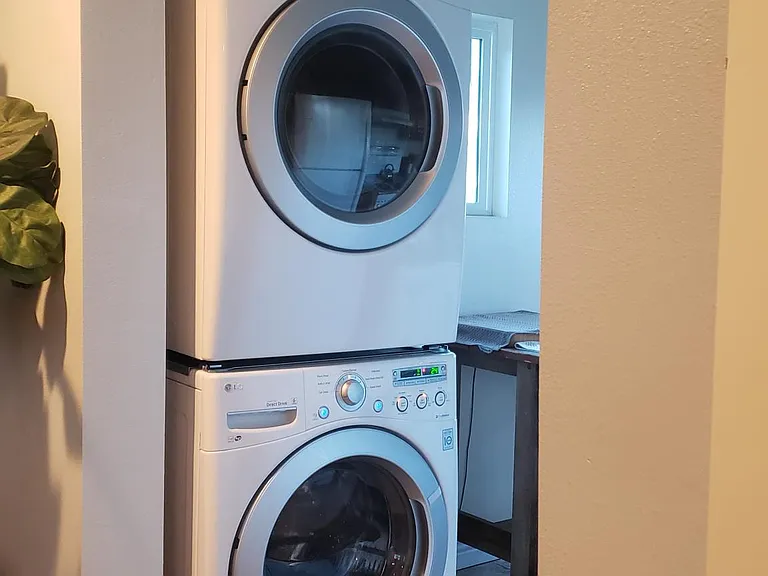 Washer/dryer combo inside unit