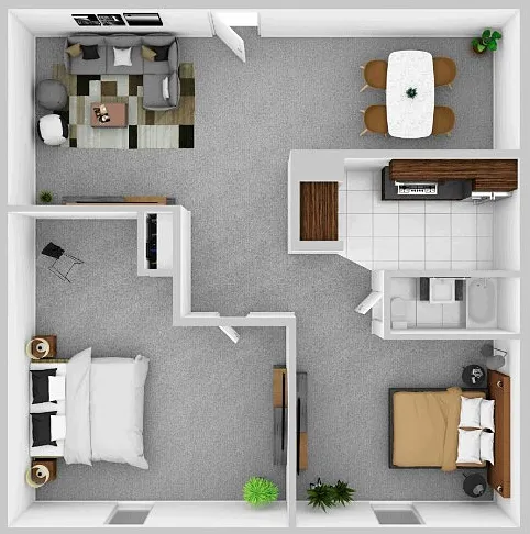 Parkview 2 BR Floor Plan Parkview 2 BR Floor Plan