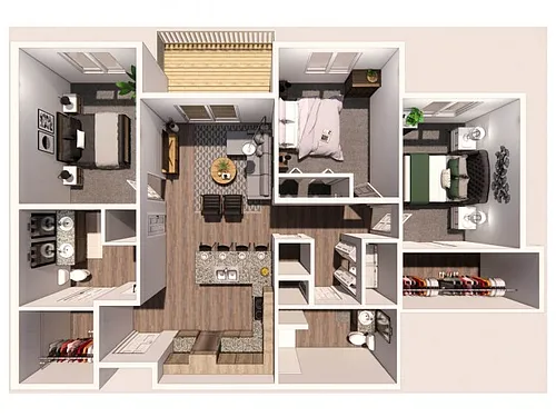 Floor plan 3 Bedroom C