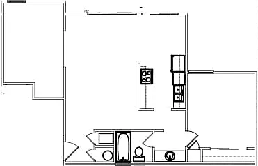 Floor plan Two Bedrooms One Bath