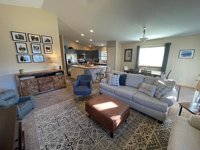 Main level living and kitchen