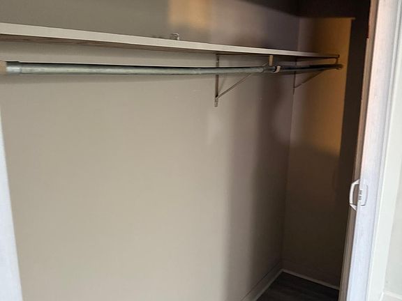 LARGE closet in basement room approximately 12' from side to side.