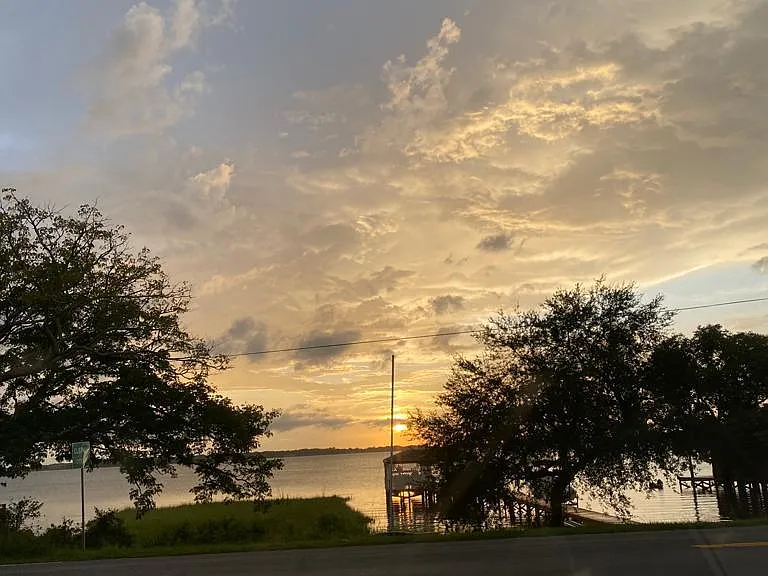 Dock overlooking lake