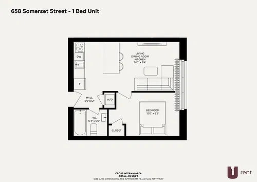 Floor plan 1 Bedroom