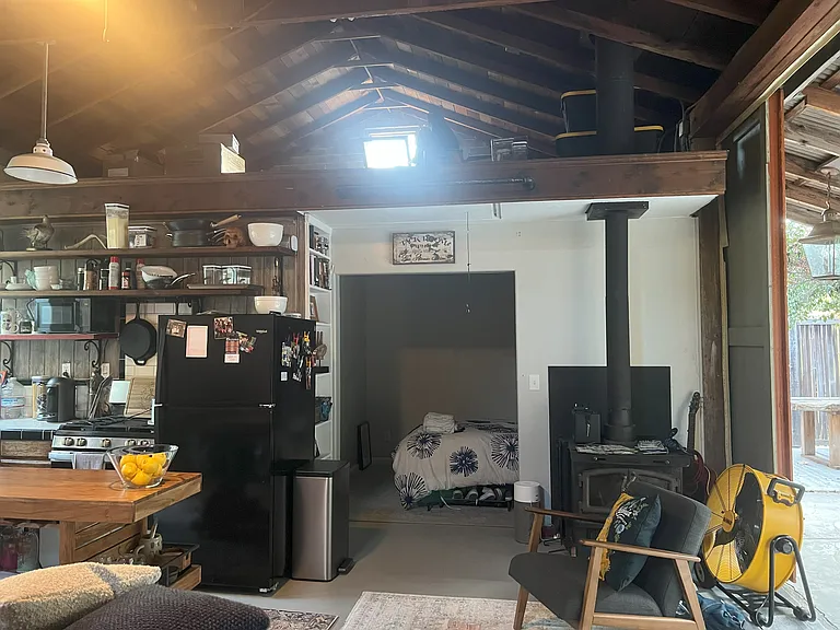 Living room opens to patio